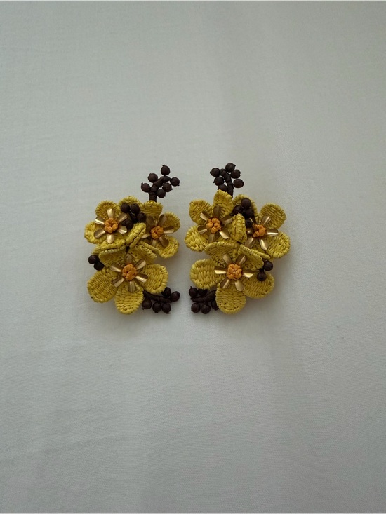 Oscar de la Renta Jewelry - Oscar de la Renta Woven Raffia Earrings